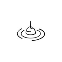 Live Float Bait Line Style Icon Design vector