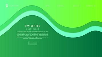 Abstract Green Paper Layer Cut Web Background. website template vector