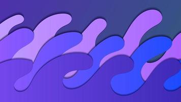 plantilla de arte de corte de papel 3d moderno con formas curvas abstractas, color azul. Fondo de concepto de diseño ecológico para volantes, bunners, presentaciones y carteles. ilustración vectorial vector