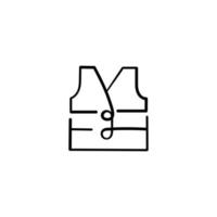 Life Jacket Line Style Icon Design vector