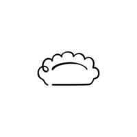 Dumpling Line Style Icon Design vector