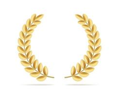 Gold Laurel wreath vector