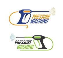 pressure washing logo. pressure washing service logo. vector