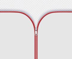 Open zipper with copy space. Background with place for text. Vector illustration.