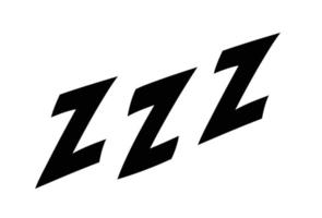 Sleeping zzz z-z-z vector