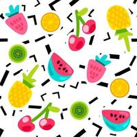 patrones de frutas de verano vector