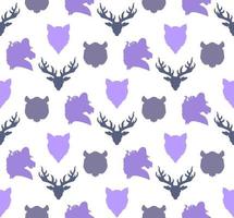 Wildlife seamless pattern vector