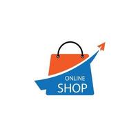 shop sale shopping bag logo design symbo vector