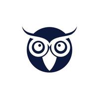 owl bird illustration logo template vector