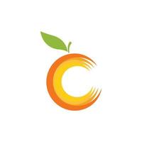 Orange logo design vector