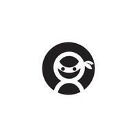 Ilustración de vector de icono ninja