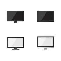 tv, lcd, led, monitor icono vector ilustración