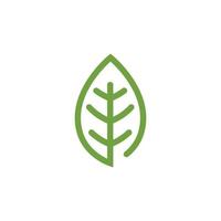 logotipos de la ecología de la hoja del árbol verde vector