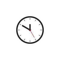 clock icon vector flat illustration