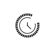 clock icon vector flat illustration