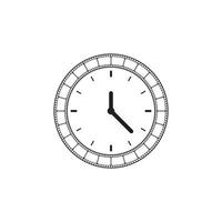 clock icon vector flat illustration