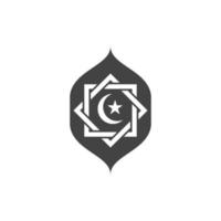 Diseño de ilustración de vector de icono musulmán