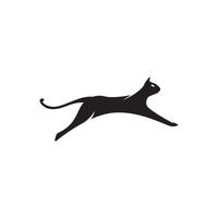 Ilustración de vector de diseño de logotipo de gato