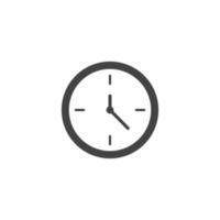 clock icon vector flat illustration