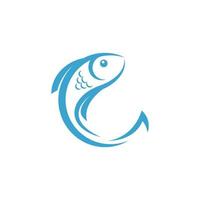 Fish logo template vector