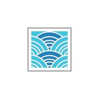 Water wave icon vector