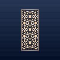 Collection of invitations with laser cut - Gold islamic ornament patterns collection - Laser cut square ornamental panels set. cabinet fretwork screen. metal design, wood carving - Vector