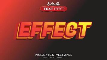 Tema de efecto de efecto de texto editable 3d vector