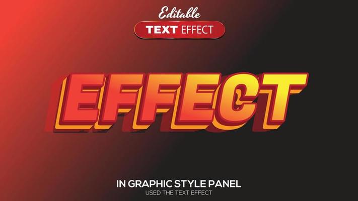 3D editable text effect effect theme