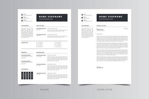 Resume Template, Professional Modern Resume Template, CV Template vector