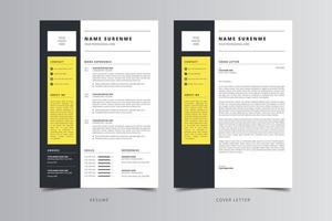 Resume Template, Professional Modern Resume Template, CV Template vector