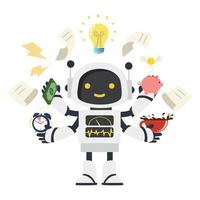 robot working multitask activities Concept vector