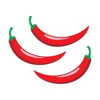 Three chilies icon design vector