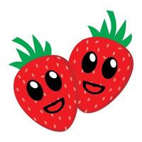 Strawberry two character logo icon design vector