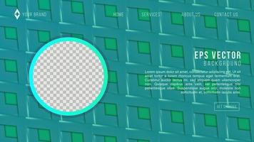 Green turquoise pattern background Dynamic shapes composition for landing page website vector