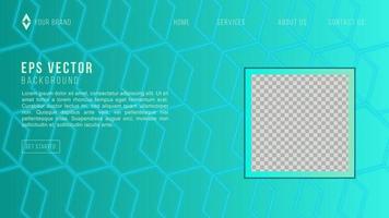 Green turquoise pattern background Dynamic shapes composition for landing page website vector