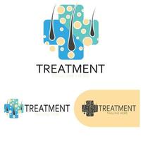 Hair treatment logo hair transplantation logo,removal logo vector image design illustration