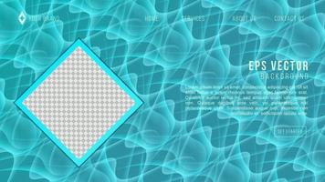 Green turquoise pattern background Dynamic shapes composition for landing page website vector