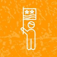 Raising Flag Vector Icon