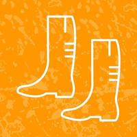 icono de vector de botas de jardinería