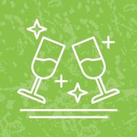 Two Glasses Romantic Vector Icon