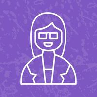 Unique Female Professor Vector Icon