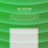 Abstract green geometric flyer with deep gradient and vanishing geometric shapes. Modern template for social media banner. Contemporary material design with paper cut out realistic shadow. vector