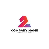 Abstract vector gradient logo letter Z design. Simple and elegant corporate identity element.