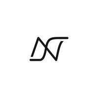 NS LETTER LINE ART ICON LOGO TEMPLATE. vector