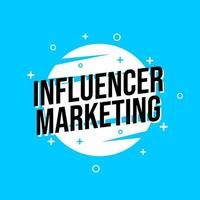 Influencer marketing banner advertising template design vector