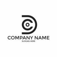 DC, CD, Abstract initial monogram letter alphabet logo design vector