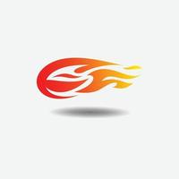 Fire Flame Logo design vector. vector