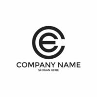CE, EC, Abstract initial monogram letter alphabet logo design vector