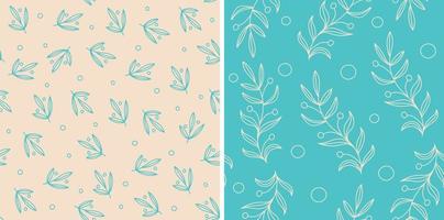 A set of four vector patterns from leaves and twigs