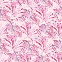 Seamless pattern with tropical leaves. Stylized floral background. vector